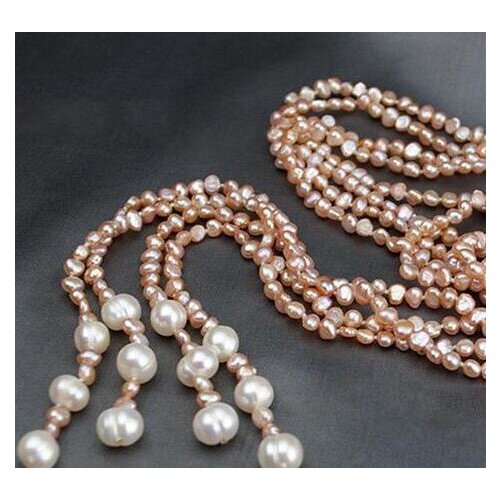 Fashion Long Multilayer Necklace Freshwater Pearl Baroque Pearl Women Accessories Statement Necklace 120cm Jewelry For Women