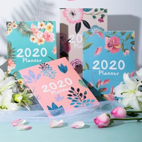 Fashion 2020 Planner Organizer A4 Notebook and Journals DIY 365 Days Plan Note Book Kawaii Monthly Weekly Schedule Writing Book