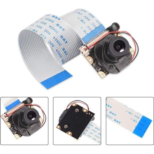 Raspberry Pi 4 B 3 B+ Camera Module Automatic IR-Cut Switching Day/Night Vision Video Module Adjustable Focus 5MP 1080p