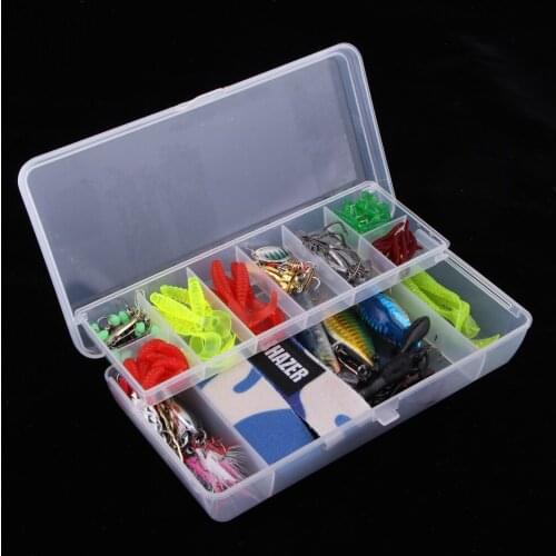 105PCS All in One Fishing Lures Set Bass Trout Salmon Hard Metal Baits Kit with a Tackle Box