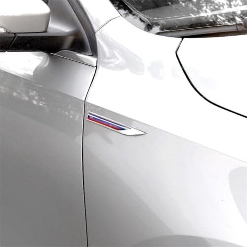 2pcs 3D Metal Russia Flag Car Stickers Long Pattern Decals Car Whole Body Stickers Car Decoration for Volkswagen CC Golf 4 Polo