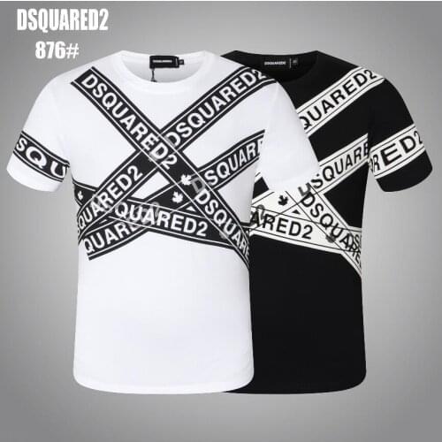 Genuine Dsquared2 Hot 2021 new summer unisex printed casual T-shirt 876