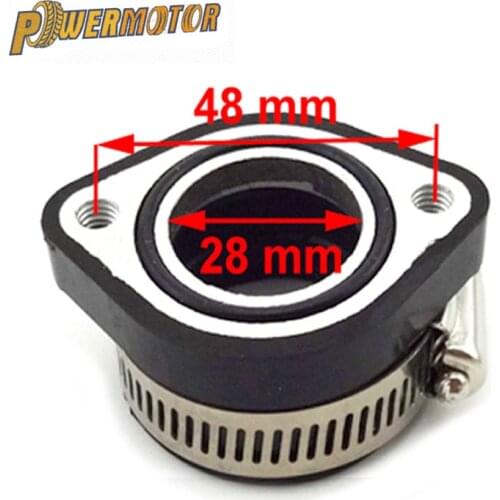 Motorcycle Carburetor Adapter Inlet Carb Intake Mainfold Boot Rubber Pipe For MIKUNI VM24 OKO KOSO KEIHIN PE28mm Pit Dirt Bike
