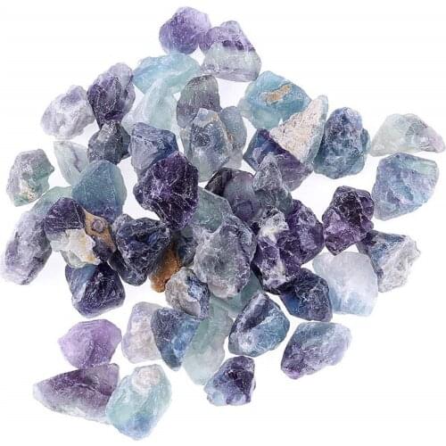 Natural gemstone rainbow fluorite rough raw crystals healing stones for home decoration
