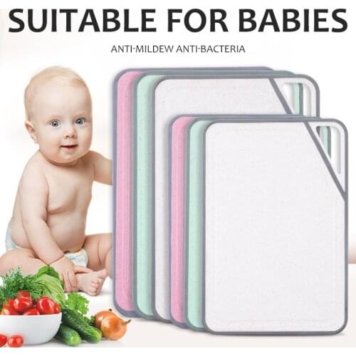 Cutting Board Household Antibacterial Mildew Proof Plastic Mini Fruit Cutting Board Wheat Straw Small Dormitory Knife HY