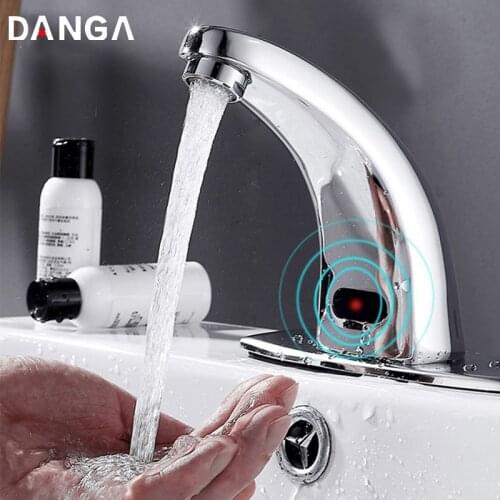 Basin Faucets Smart Sensor Bathroom Faucet Infrared Single Hot and Cold Sink Tap Multifunctional Mixing Tap Bathroom Accessories