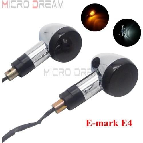 E-mark E4 Front Turn Signal Bullet Lights Smoke Lens LED Brake Indicator Light Lamp for Suzuki Boulevard M109R VRZ1800 2006-2013