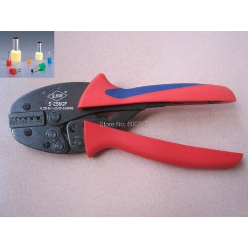 Ratchet crimping tool for cable ferrules 0.25-6mm2 crimping plier for end sleeves