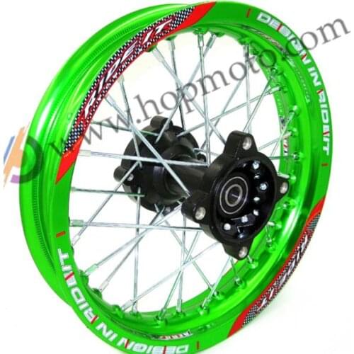 Green Rims 1.85x12"inch for dirt bike pit bike KTM CRF Kayo BSE Apollo Rear Wheels spare parts