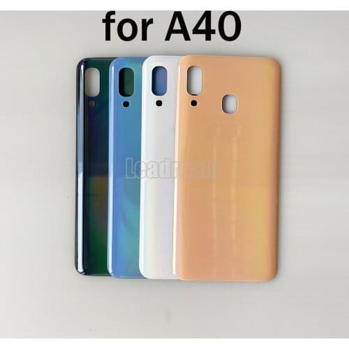 10Pcs Original Battery Back Cover Rear Door for Samsung Galaxy A40 Back Housing Glass Cover With Camera Lens