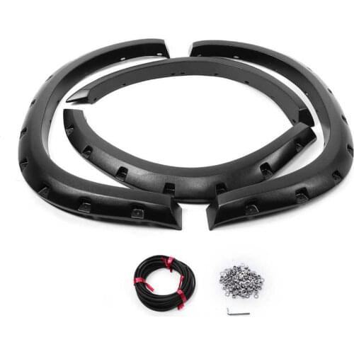 2 Front + 2 Rear Pocket Rivet Bolt On Fender Flares Car Body Parts Fit for DODGE RAM 1500 2009-2014