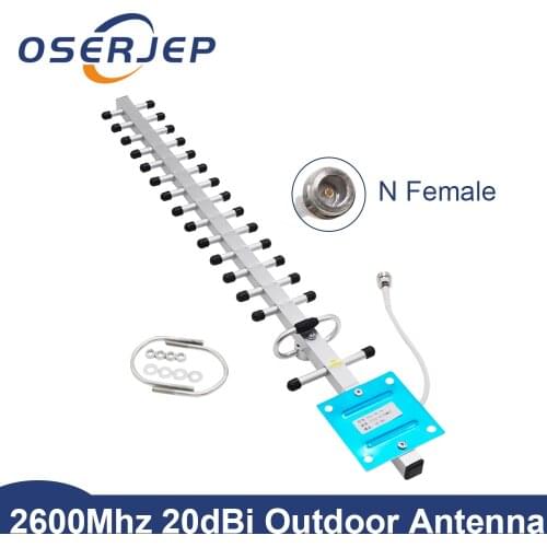 20dBi 4G Antenna Yagi External Antenna LTE 2600 Mhz Outdoor Antenna Phone Signal Accept Antenna for 4G Signal Repeater amplifier