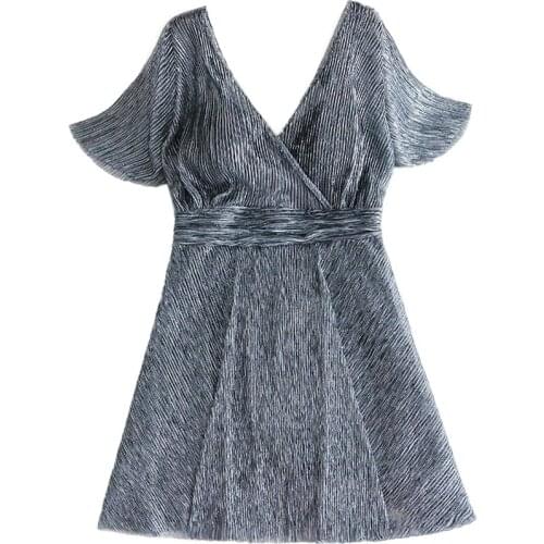 2021 Women Black Short Sleeve V-Neck Push Up One Piece Swimwear Padded Bathing Suit Swim Beach Dress Sexy Swimsuit Plus Size 5XL