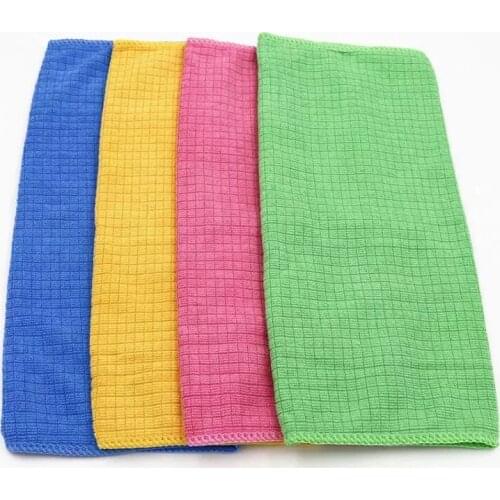 4Pcs Anti-grease Wiping Rags Kitchen Towel Super Absorbent Microfiber Cleaning Cloth For Home Washing Dish Cleaning Tools