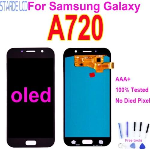 5.7"OLED Replacement LCD For Samsung Galaxy A7 2017 A720 A720F SM-A720F LCD Display Touch Screen Digitizer Assembly Dropshipping
