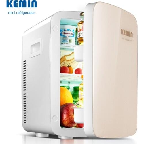KEMIN 18L Mute Mini Refrigerator Car Home Dual Use Portable Fridge Camping Mini Car Fridge Small Cooler Box with Free Shipping
