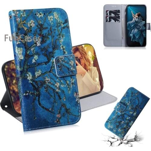 Lion Bumper Cases For para Huawei Honor 20 Pro Flamingo sFor Huawei cover Honor 20 Pro Cell PU Leather Phone Bag Telefoon