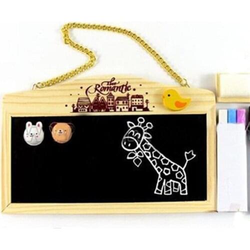 Double-sided magnetic small blackboard Whiteboard message board Cartoon cute childrens toys
