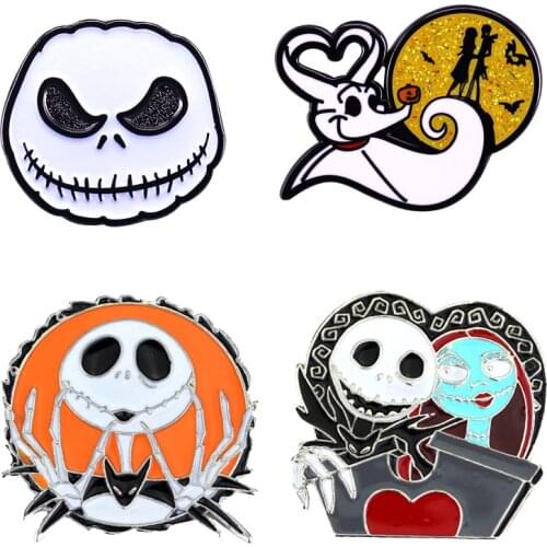 LT975 Halloween Enamel Pin Movie Brooches Bag Lapel Pin Cartoon Holiday Badge Backpack Decoration Jewelry Gift Accessories