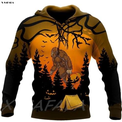 Halloween Monkey Animal 3D Printed Hoodie Man Female Zipper Pullover Sweatshirt Hooded Jersey Streetwear Tracksuits Football