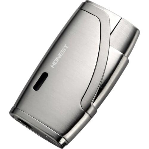 Honest Two straight against the wind creative spray gun lighter boutique metal inflatable cigar lighter