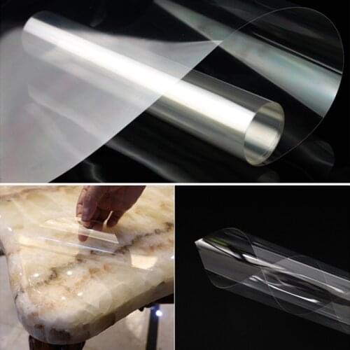 Adhesive Table Protective Film Glossy Clear Protection Anti-scratch Heat Resistant Furniture Stickers for Home SCIE999