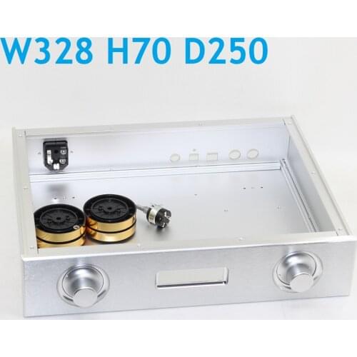 Size D250 W328 H70 dual soft control all-aluminum tube amplifier power amplifier case CJ00104-AK4497