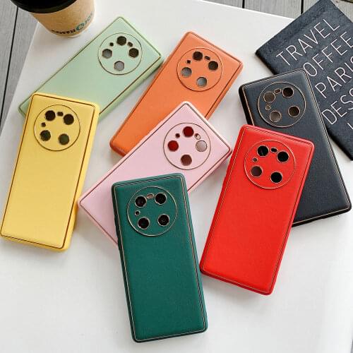 Candy Colors Leather Cortex Texture Case For Huawei Mate 40 Pro P40 P30Pro Phone Cases For Huawei Mate 30 Pro P40 P30 Soft Cover
