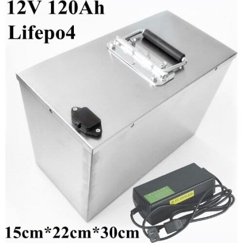 GTK 12V 120Ah Lifepo4 battery pack high capacity lithium iron batery for 1000w motor caravan fishing boat solar panel inverter