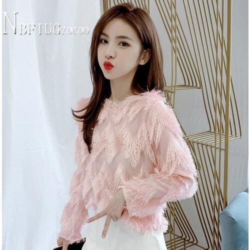 Fashion Easy To Match Tassel Women Sweater Autumn Female Bottoming Sweaters