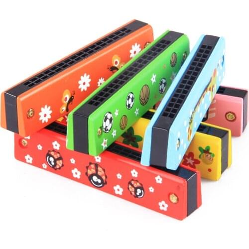Music instruments harmonica mouth organ wooden musical instrument toys