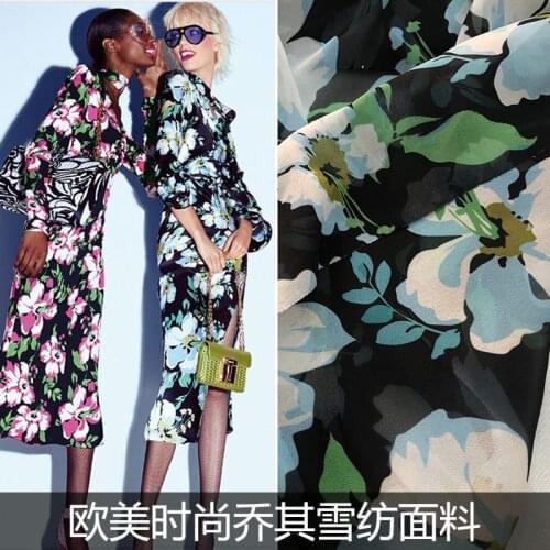 Spring new printed fabric European brand apple blossom, sewing fabric factory shop is not out of stock