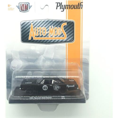 NEW M2 Machines 1:64 1969 Plymouth Road Runner auto-mods #45 Diecast Model limited 2333 Collection Simulation Toys