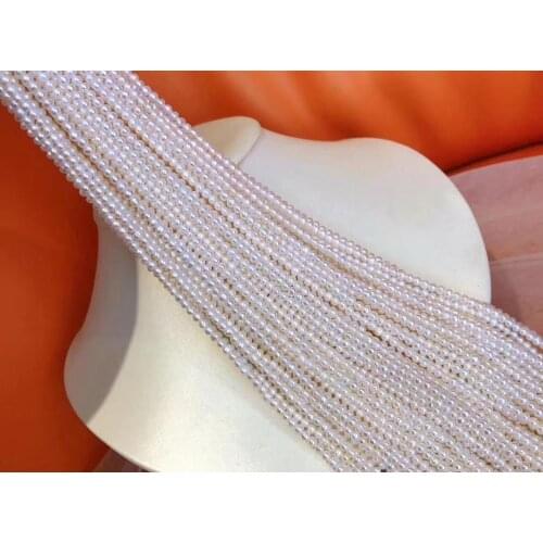 D420 Pearl Neckalce Fine Jewelr 3-4mm Mini Baby Pearls Natural Fresh Water White Pearls Chocker Necklaces for Women Presents