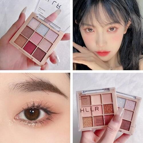 Nine-color Eye Shadow Matte Pearl Sequins Flash Fine Earth-colored Squares Eyeshadow Palette Eye Shadow Palette Set Eye Glitter