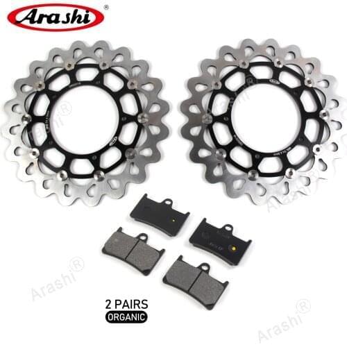 ARASHI CNC Front Brake Disc Brake Pads For YAMAHA YZF R1 2004 2005 2006 YZF-R1 Motorcycle Rotors Disk Front Pads Accessories
