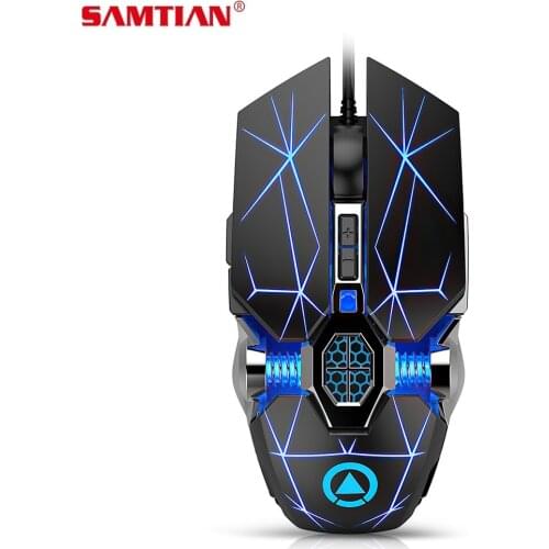 SAMTIAN Wired Mouse Gaming Mechanical Mouse 3200 DPI Optical Mouse USB plug For All Computer Laptops