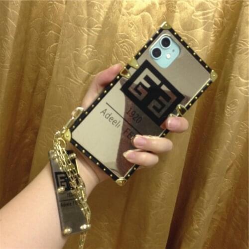 Luxury Fashion Brand Square high quality Phone Case For iPhone 12 11 Pro X XS Max XR 7 8 Plus Samsung Note 20 10 S20 Plus Cover