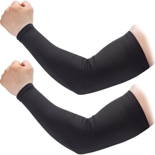 Arm Sleeves Unisex UV Protection Sleeves Arm Cover Sunscreen Cuff Sleeve Ice Silk Sleeves for Men Women Running Golf Cycling Rol