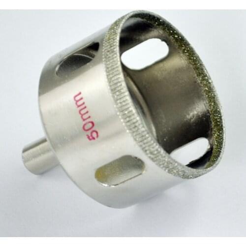 SODIAL(R) Silver Tone Diamond Tipped Glass Drilling Hole Saw 50mm
