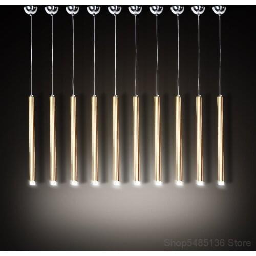 Modern Long Cylindrical Pendant Light Bar Dining Room Kitchen Hang Lamp Industrial Decor Living Room Light Fixture Home Lighting