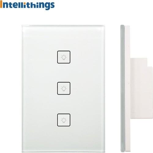 AU US Zigbee Smart Light Switch Support Alexa Google via SmartThings Bridge APP One Gang Two gangs Three Gangs Option