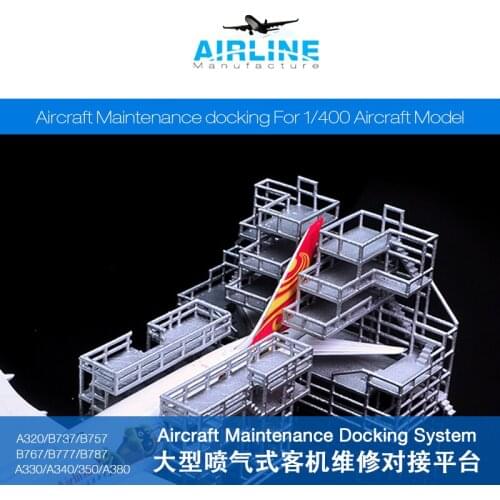 1: 400 Airport Facilities Airport Model Ground Maintenance Shop Maintenance Airplane Maintenance docking platform