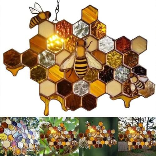 1PC Aluminum Alloy Doorplate Decoration Beehive Ornaments For Home Decoration Garden Pendants Home Decor