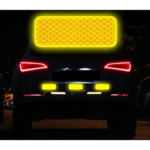 10pcs Safety Reflective Warning Strip Tape Car Bumper Reflective Strips Secure Reflector Stickers