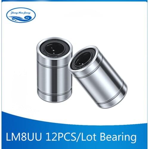 12pcs/lot LM8UU Linear Bearing 8mm CNC Linear Brushing Ball Bearing for 3D Printer CNC Parts