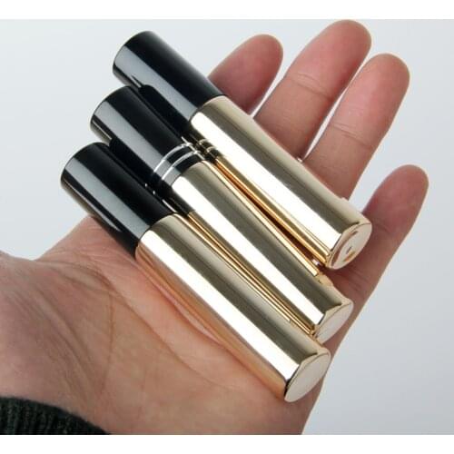 50 Pieces/Lot 5ml Aluminum Perfume Bottle Atomizer UV Glass Refillable Dispenser Spray Bottles Cosmetic Containers