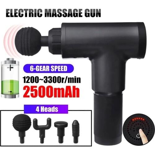 6 Speeds Massage Gun, Cordless Handheld Deep Tissue Muscle Massager, Chargeable Percussion Device Super Quiet Gun Massager