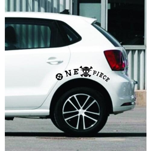 Car Stickers ONE PIECE Pirate Cartoon Creative Decals For Wheel fender flares Waterproof Auto Tuning Styling 48*13cm D11