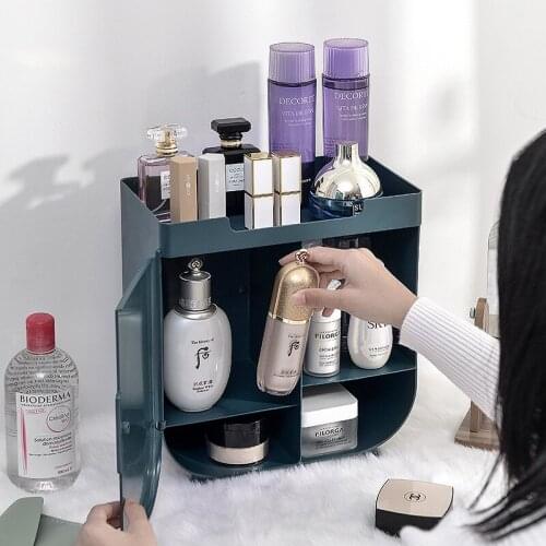 Large Cosmetic Storage Box Desktop Dust-proof Cosmetics Tools Finishing Rack Skin Care Products Mask Compartment Storage Box
